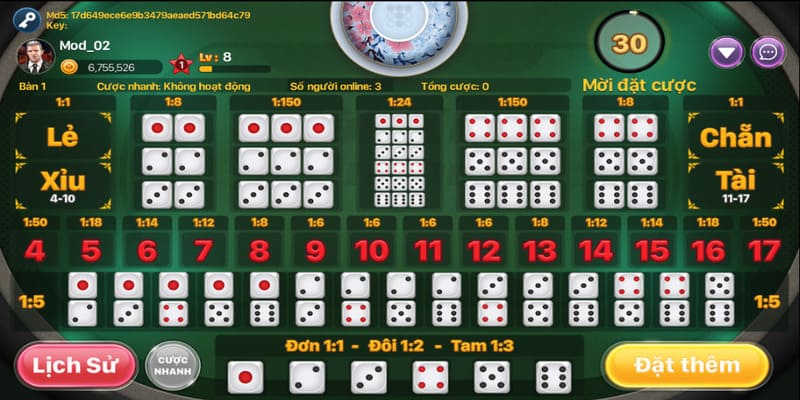 Tài Xỉu Game Bài